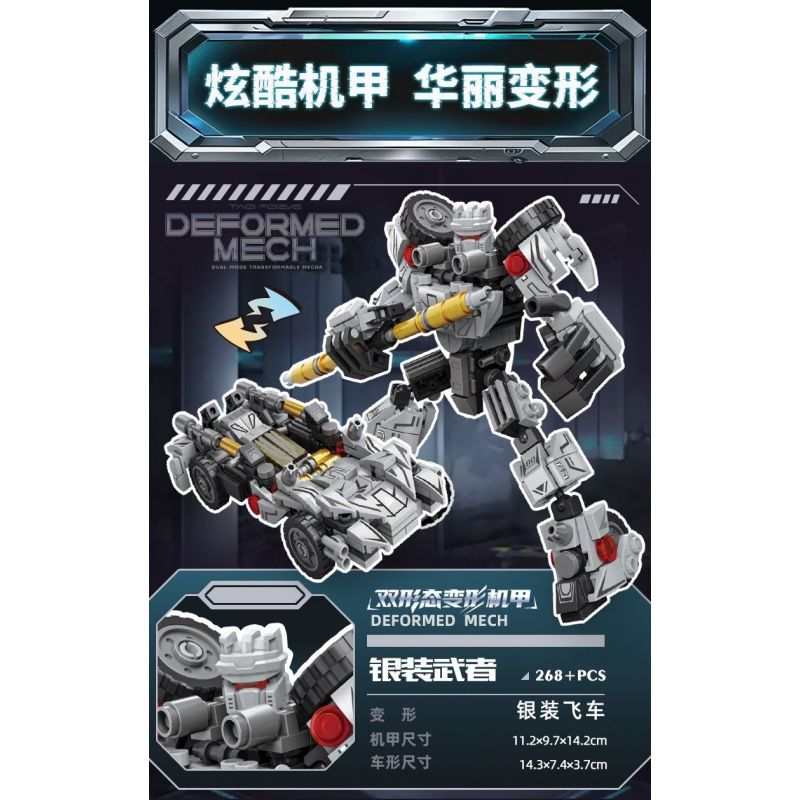 Kazi KY8132 8132 BIẾN DẠNG HAI HÌNH MECHA THỨ bộ đồ chơi xếp lắp ráp ghép mô hình