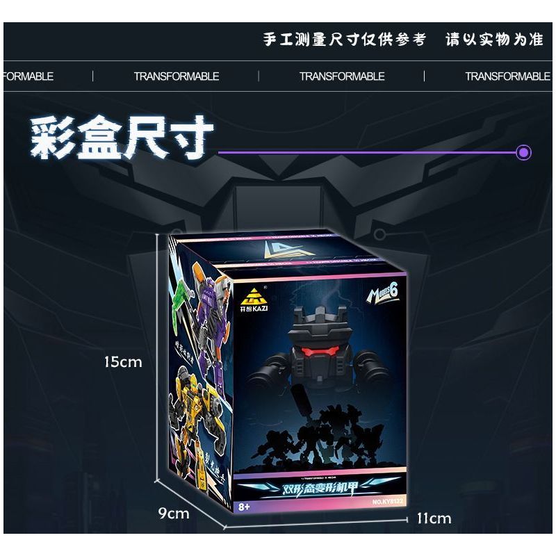 Kazi KY8132 8132 BIẾN DẠNG HAI HÌNH MECHA THỨ bộ đồ chơi xếp lắp ráp ghép mô hình