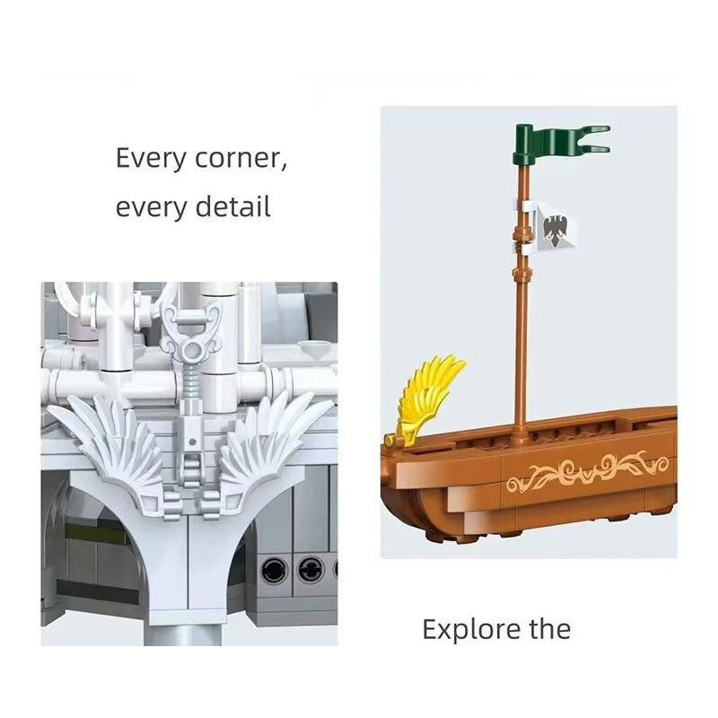 BAKA TECHNOLOGY 33239 LORD OF THE RINGS HÀNH LANG THẦN KỲ THUNG LŨNG ELF bộ đồ chơi xếp lắp ráp ghép mô hình The Lord Of The Rings CORRIDOR OF WONDER Chúa Nhẫn 2052 khối