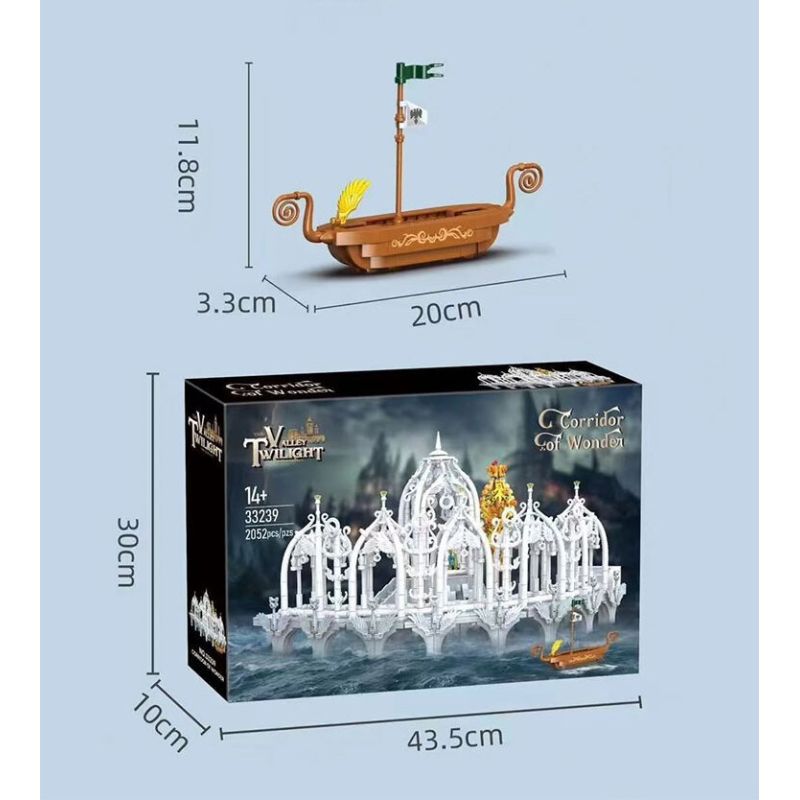BAKA TECHNOLOGY 33239 LORD OF THE RINGS HÀNH LANG THẦN KỲ THUNG LŨNG ELF bộ đồ chơi xếp lắp ráp ghép mô hình The Lord Of The Rings CORRIDOR OF WONDER Chúa Nhẫn 2052 khối