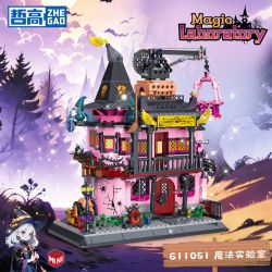 ZHEGAO 611051 PHÒNG THÍ NGHIỆM MA THUẬT bộ đồ chơi xếp lắp ráp ghép mô hình