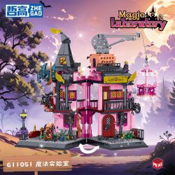 ZHEGAO 611051 PHÒNG THÍ NGHIỆM MA THUẬT bộ đồ chơi xếp lắp ráp ghép mô hình