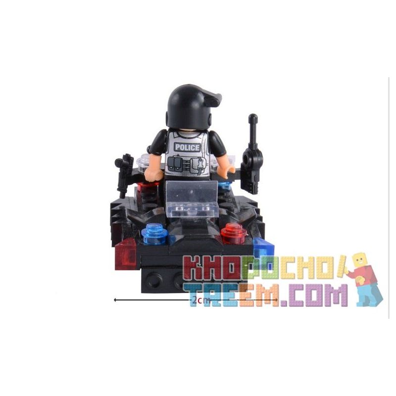 WOMA C0512A 0512A Xếp hình kiểu  SWAT SPECIAL FORCE SWAT Motorcycles Mô Tô 4 Bánh Lính đặc Nhiệm 141 khối