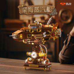 IAMBRICK 30702 DEEP SEA STEAMBOAT bộ đồ chơi xếp lắp ráp ghép mô hình STEAMSHIP OF THE ABYSS 740 khối