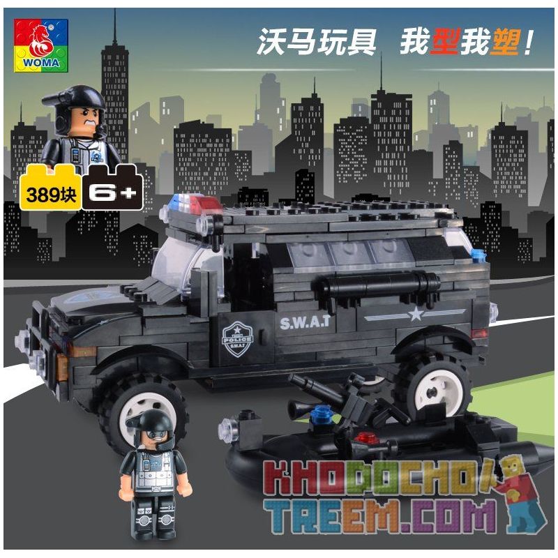 WOMA C0528 0528 Xếp hình kiểu  SWAT SPECIAL FORCE SWAT Crocodile Swamp Patrol Đặc Nhiệm Vùng đầm Lầy 389 khối