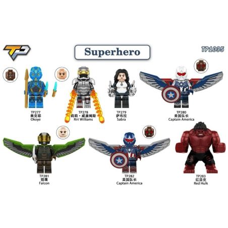 TP 277 278 279 280 281 282 283 1035 CAPTAIN AMERICA 4 HÌNH 7 bộ đồ chơi xếp lắp ráp ghép mô hình Super Heroes Siêu Nhân Anh Hùng