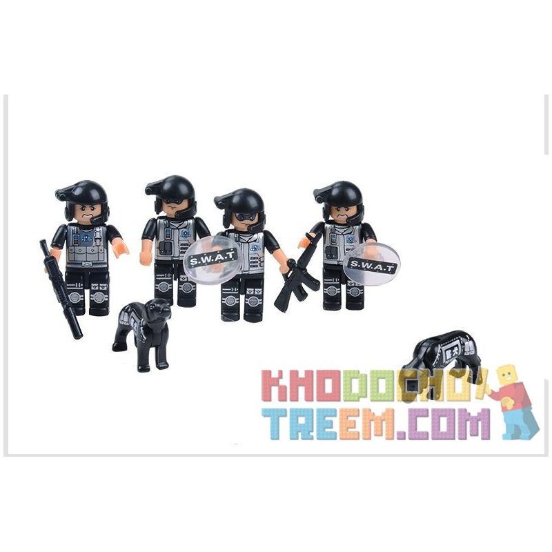 WOMA C0528 0528 Xếp hình kiểu  SWAT SPECIAL FORCE SWAT Crocodile Swamp Patrol Đặc Nhiệm Vùng đầm Lầy 389 khối