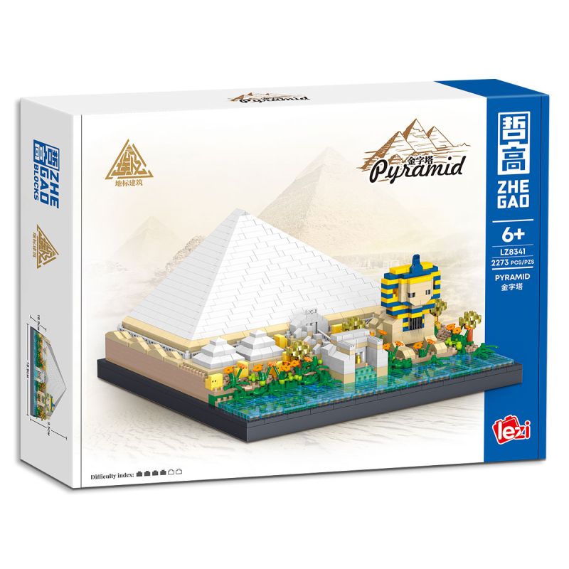 LEZI CREATION LZ8341 8341 KIM TỰ THÁP bộ đồ chơi xếp lắp ráp ghép mô hình Architecture PYRAMID Công Trình Kiến Trúc 2273 khối