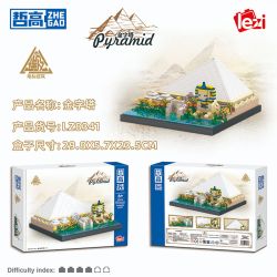 LEZI CREATION LZ8341 8341 KIM TỰ THÁP bộ đồ chơi xếp lắp ráp ghép mô hình Architecture PYRAMID Công Trình Kiến Trúc 2273 khối