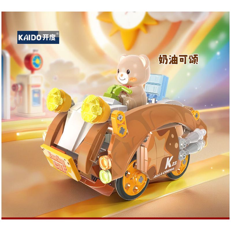 KAIDO KD99049 99049 KEM GẤU CROISSANT bộ đồ chơi xếp lắp ráp ghép mô hình