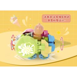 KAIDO KD99049 99049 KEM GẤU CROISSANT bộ đồ chơi xếp lắp ráp ghép mô hình