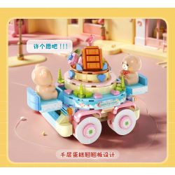 KAIDO KD99049 99049 KEM GẤU CROISSANT bộ đồ chơi xếp lắp ráp ghép mô hình