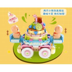 KAIDO KD99049 99049 KEM GẤU CROISSANT bộ đồ chơi xếp lắp ráp ghép mô hình