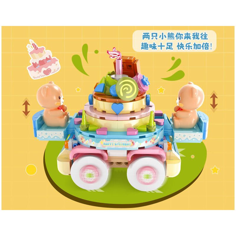 KAIDO KD99049 99049 KEM GẤU CROISSANT bộ đồ chơi xếp lắp ráp ghép mô hình