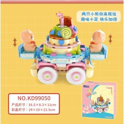 KAIDO KD99050 99050 GẤU KEM BÁNH LỚP bộ đồ chơi xếp lắp ráp ghép mô hình