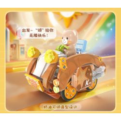 KAIDO KD99050 99050 GẤU KEM BÁNH LỚP bộ đồ chơi xếp lắp ráp ghép mô hình