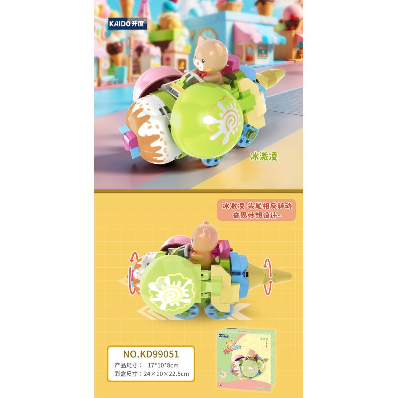 KAIDO KD99051 99051 GẤU KEM bộ đồ chơi xếp lắp ráp ghép mô hình