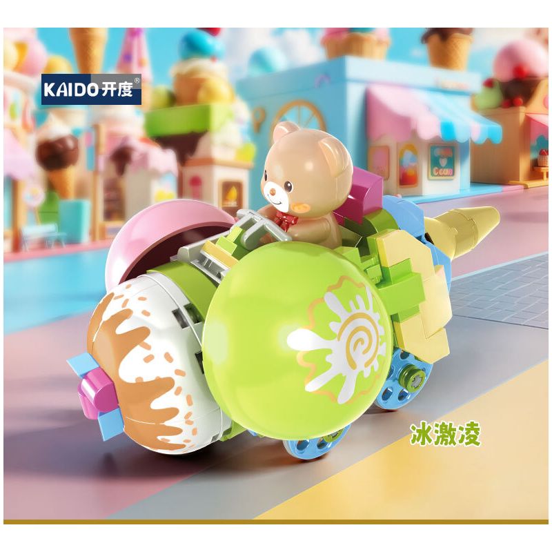 KAIDO KD99051 99051 GẤU KEM bộ đồ chơi xếp lắp ráp ghép mô hình