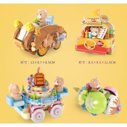 KAIDO KD99051 99051 GẤU KEM bộ đồ chơi xếp lắp ráp ghép mô hình