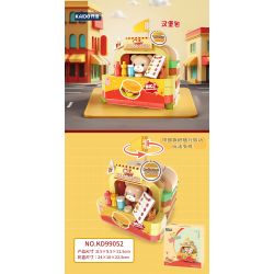 KAIDO KD99052 99052 GẤU HAMBURGER bộ đồ chơi xếp lắp ráp ghép mô hình
