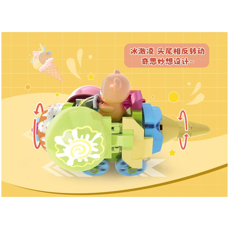 KAIDO KD99052 99052 GẤU HAMBURGER bộ đồ chơi xếp lắp ráp ghép mô hình