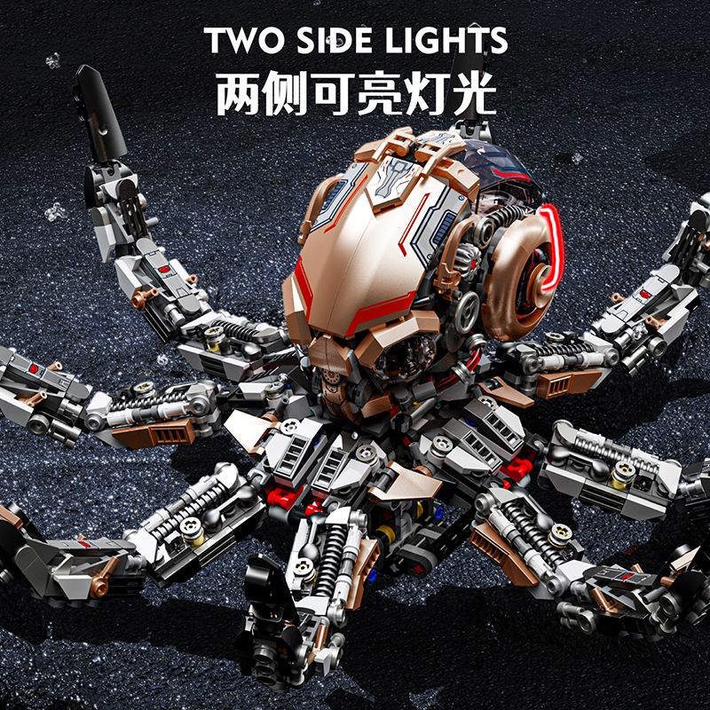 BEAUTY AND 13085 OCTOPUS CƠ HỌC bộ đồ chơi xếp lắp ráp ghép mô hình 1768 khối