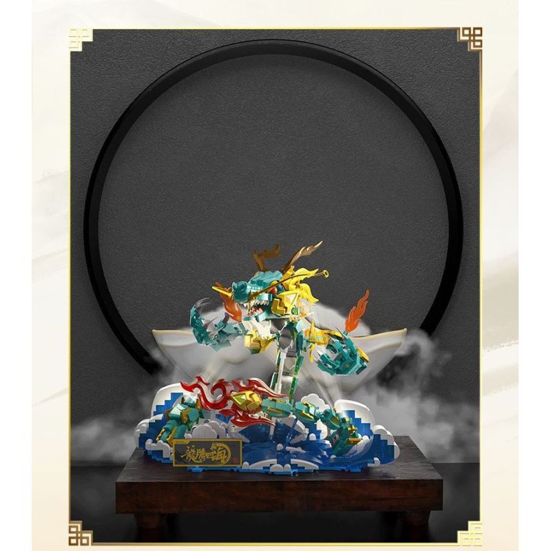 CHAO FANSHA 201406 RỒNG TENG BỐN BIỂN bộ đồ chơi xếp lắp ráp ghép mô hình 1000 khối