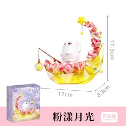 GEKKOSHA 804258 804259 HÀNH TRÌNH SAO MẶT TRĂNG bộ đồ chơi xếp lắp ráp ghép mô hình FLOWER & MOON