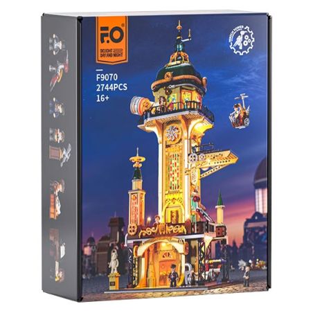 LUMIBRICKS FUNWHOLE F9070 9070 THÁP QUAN SÁT STEAMPUNK bộ đồ chơi xếp lắp ráp ghép mô hình 2774 khối