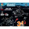 WOMA C0537 0537 Xếp hình kiểu  SWAT SPECIAL FORCE SWAT Helicopter Robot Fighter Robot Trực Thăng 2 Trong 1 Đội Đặc Nhiệm Mỹ 773 khối