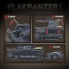 QuanGuan 100299 Quan Guan 100299 BỂ PHÒNG KHÔNG SỐ 1 bộ đồ chơi xếp lắp ráp ghép mô hình Military Army FLAKPANZER I Quân Sự Bộ Đội 675 khối