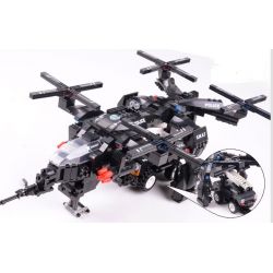 WOMA C0536 0536 Xếp hình kiểu  SWAT SPECIAL FORCE SWAT Carrier Trực Thăng Vận Tải Cẩu ô Tô đặc Nhiệm 784 khối