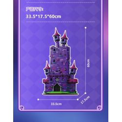 WEKKI 518200 DÊ DỄ CHỊU VÀ CON SÓI LỚN MỘT LÂU ĐÀI bộ đồ chơi xếp lắp ráp ghép mô hình Movie & Game WOLFFY'S CASTLE Phim Và Trò Chơi