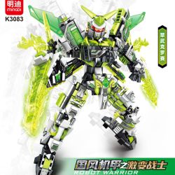 MINGDI LEIBAO K3083 3083 PHONG CÁCH TRUNG QUỐC CHIẾN BINH CẢM HỨNG MECHA CUIWU CROSAI bộ đồ chơi xếp lắp ráp ghép mô hình 553 khối