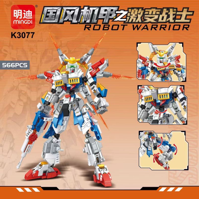 MINGDI LEIBAO K3077 3077 PHONG CÁCH QUỐC GIA MECHA CHIẾN BINH CHUYÊN SÂU BAI JIE PARR bộ đồ chơi xếp lắp ráp ghép mô hình Architecture Công Trình Kiến Trúc 566 khối