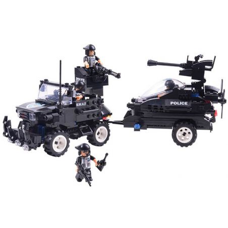 WOMA C0530 0530 Xếp hình kiểu  SWAT SPECIAL FORCE SWAT Fearless River Patrol Team Đặc Nhiệm Vùng Sông 448 khối