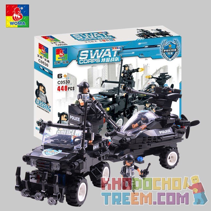 WOMA C0530 0530 Xếp hình kiểu  SWAT SPECIAL FORCE SWAT Fearless River Patrol Team Đặc Nhiệm Vùng Sông 448 khối