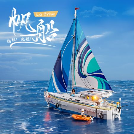 LUMIBRICKS FUNWHOLE F9074 9074 KỲ NGHỈ NGOÀI TRỜI THUYỀN BUỒM LA BRISA tỷ lệ 1:24 bộ đồ chơi xếp lắp ráp ghép mô hình Creator LA BRISA THE SAILBOAT Sáng Tạo 1640 khối