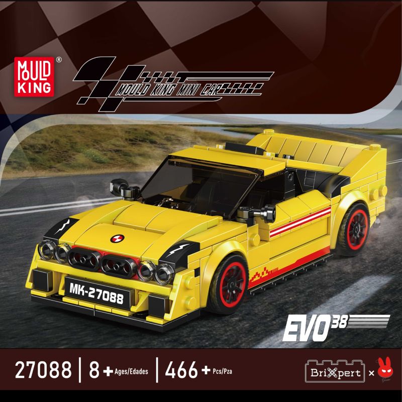 MouldKing 27088 Mould King 27088 SIÊU XE EVO38 bộ đồ chơi xếp lắp ráp ghép mô hình Speed Champions Racing Cars KIMERA EVO38 Đua Xe Công Thức 466 khối