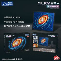 ZHEGAO LZ8340 8340 BỨC TRANH KHUNG ẢNH THIÊN HÀ bộ đồ chơi xếp lắp ráp ghép mô hình Art MILKY WAY 2438 khối
