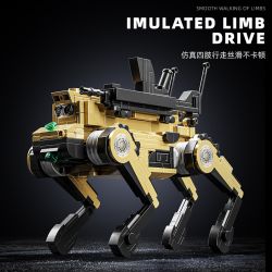 LE YI 66073 SÓI CƠ KHÍ bộ đồ chơi xếp lắp ráp ghép mô hình MECHANICAL WOLF 826 khối