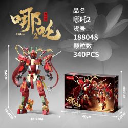 WANGAO 188048 HUYỀN THOẠI MỚI NEZHA 2 MECHA bộ đồ chơi xếp lắp ráp ghép mô hình 340 khối