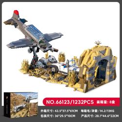 XBERT 66123 RAIDERS OF THE LOST ARK CHASE TRÊN KHÔNG bộ đồ chơi xếp lắp ráp ghép mô hình Movie & Game FLIGHT CHASE Phim Và Trò Chơi 1232 khối