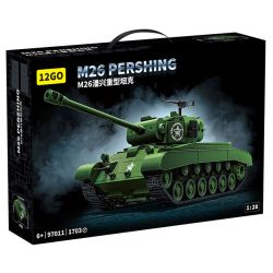 12GO 97011 M26 PERS BREATH BỂ NẶNG tỷ lệ 1:28 bộ đồ chơi xếp lắp ráp ghép mô hình Military Army M26 PERSHING Quân Sự Bộ Đội 1703 khối