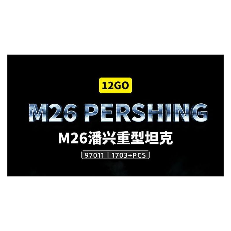 12GO 97011 M26 PERS BREATH BỂ NẶNG tỷ lệ 1:28 bộ đồ chơi xếp lắp ráp ghép mô hình Military Army M26 PERSHING Quân Sự Bộ Đội 1703 khối