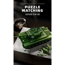 12GO 97011 M26 PERS BREATH BỂ NẶNG tỷ lệ 1:28 bộ đồ chơi xếp lắp ráp ghép mô hình Military Army M26 PERSHING Quân Sự Bộ Đội 1703 khối