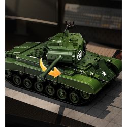 12GO 97011 M26 PERS BREATH BỂ NẶNG tỷ lệ 1:28 bộ đồ chơi xếp lắp ráp ghép mô hình Military Army M26 PERSHING Quân Sự Bộ Đội 1703 khối