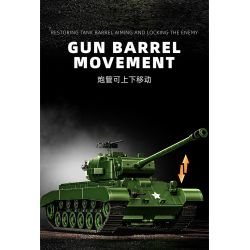 12GO 97011 M26 PERS BREATH BỂ NẶNG tỷ lệ 1:28 bộ đồ chơi xếp lắp ráp ghép mô hình Military Army M26 PERSHING Quân Sự Bộ Đội 1703 khối