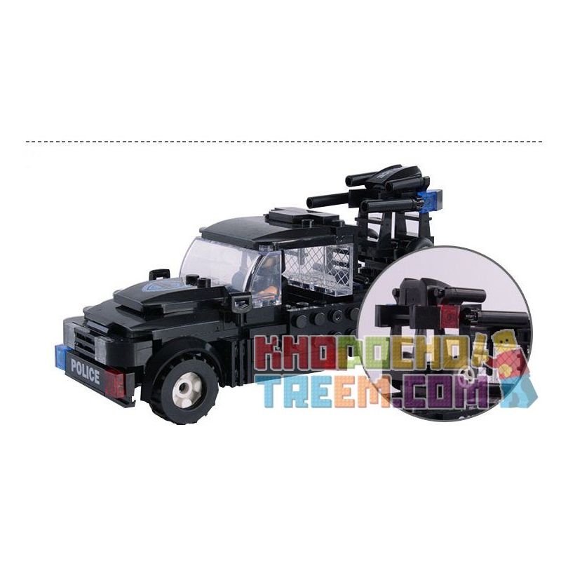 WOMA C0523 0523 Xếp hình kiểu  SWAT SPECIAL FORCE SWAT 3 In 1 Boom Car Xe Rà Phá Bom Mìn Của đặc Nhiệm 284 khối