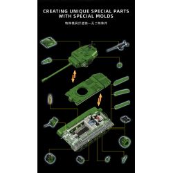 12GO 97011 M26 PERS BREATH BỂ NẶNG tỷ lệ 1:28 bộ đồ chơi xếp lắp ráp ghép mô hình Military Army M26 PERSHING Quân Sự Bộ Đội 1703 khối